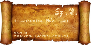 Sztankovics Márton névjegykártya